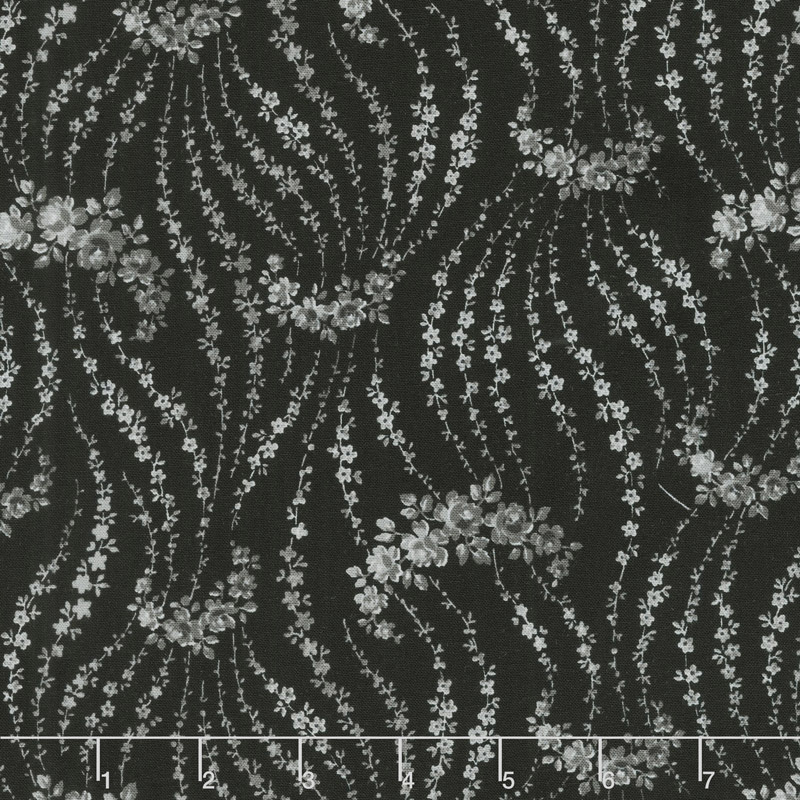 Rosette - Giverny Obsidian Yardage