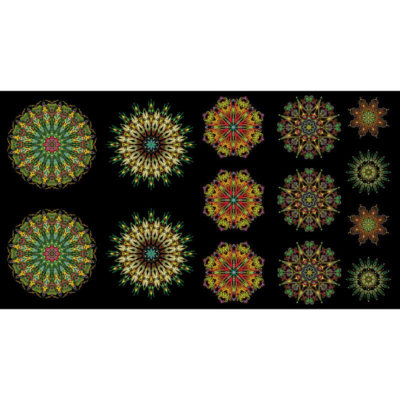 More is More - Medallions Green Multi Panel