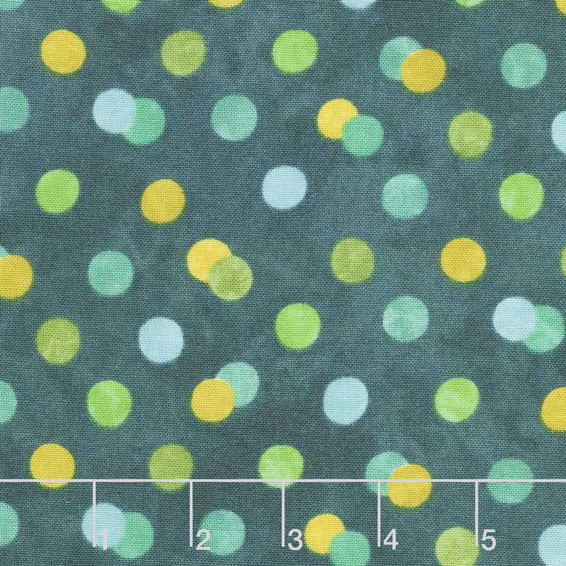 X's and O's - Rainforest Skittles Teal Multi Yardage