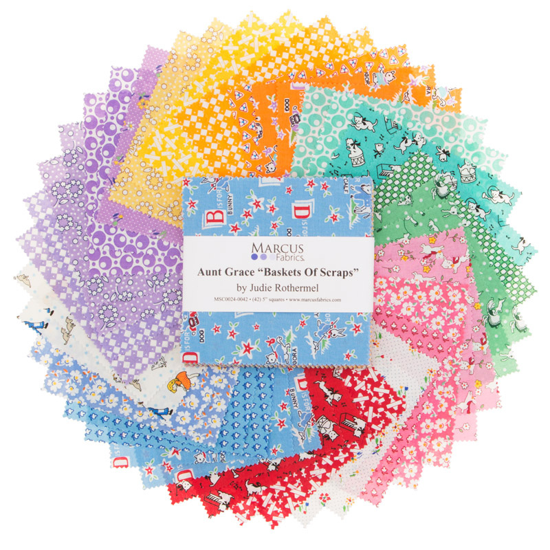 Aunt Grace Baskets of Scraps Charm Pack