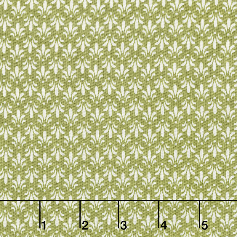 Sensibility - Fleur de lis Green Yardage