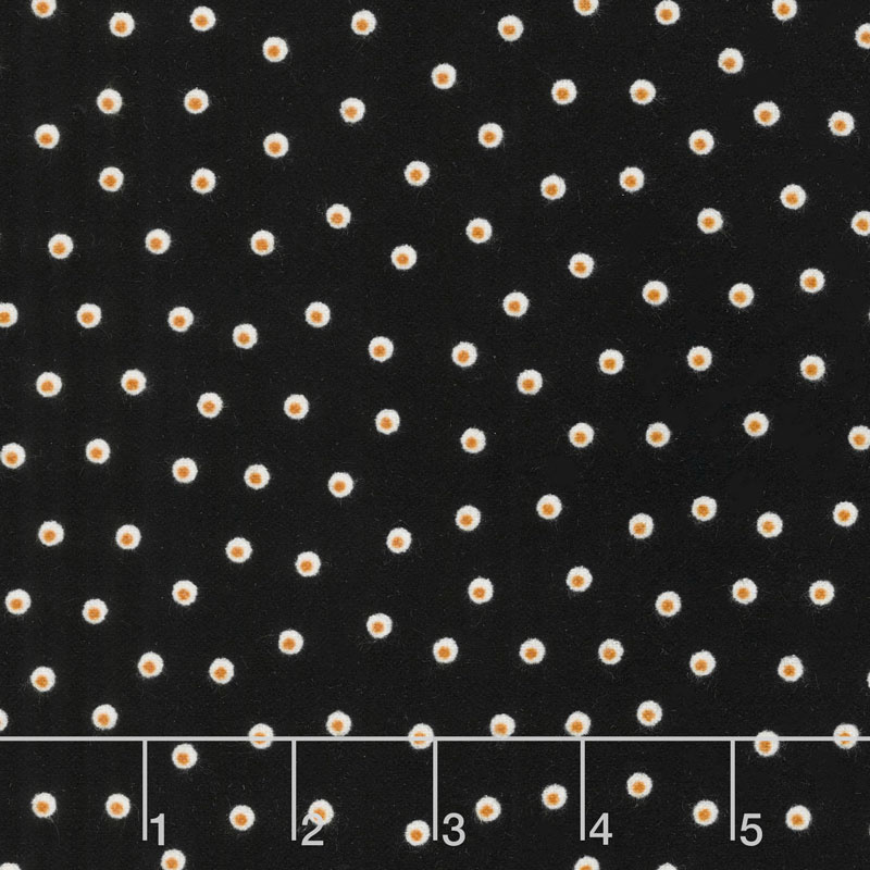 Happy Jacks & Friends - Confetti Dots Black Flannel Yardage