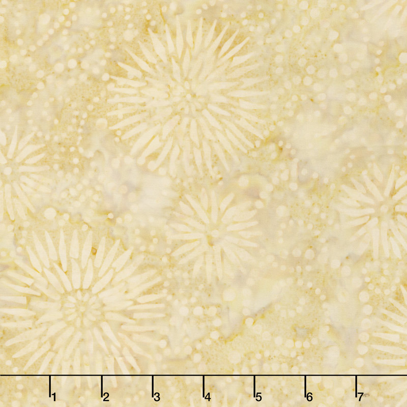 Ivy League Batiks - Flower Burst Tan Yardage
