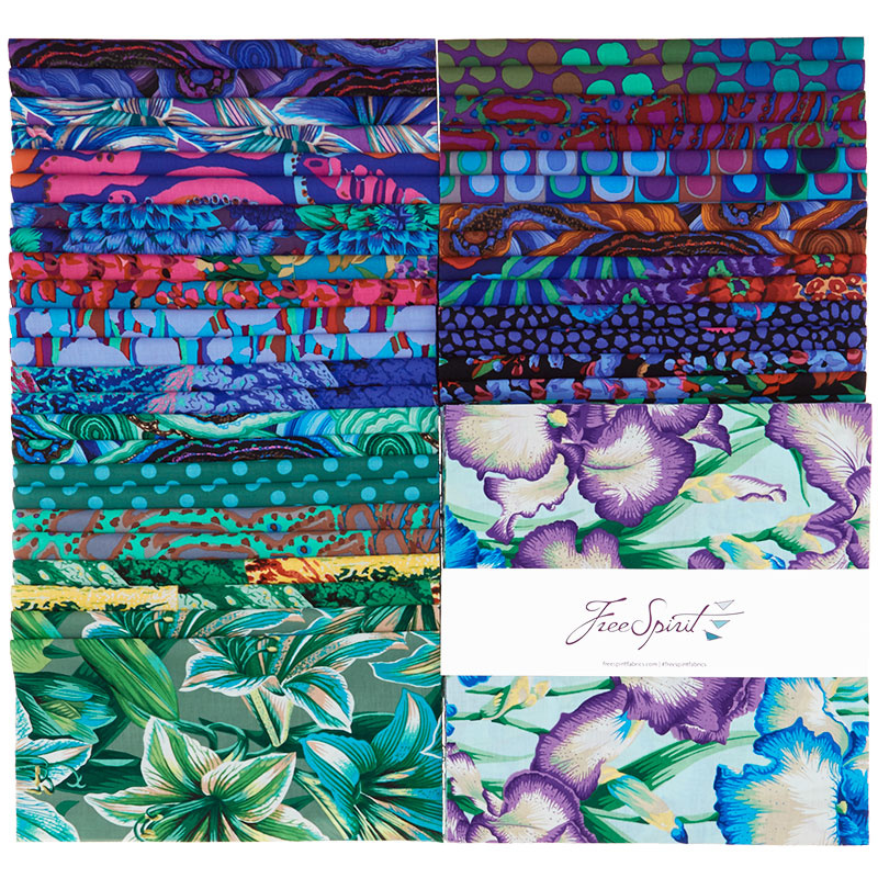 Kaffe Fassett Fabric Stream in Orange Spot and Wavy Stripe Fabric Aug 2020 Sold by Half Yard
