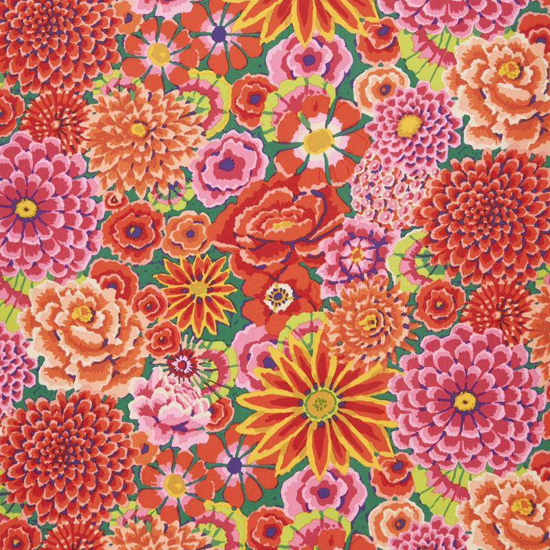 Kaffe Fassett Collective Fall 2018 - Night Enchanted Red Yardage