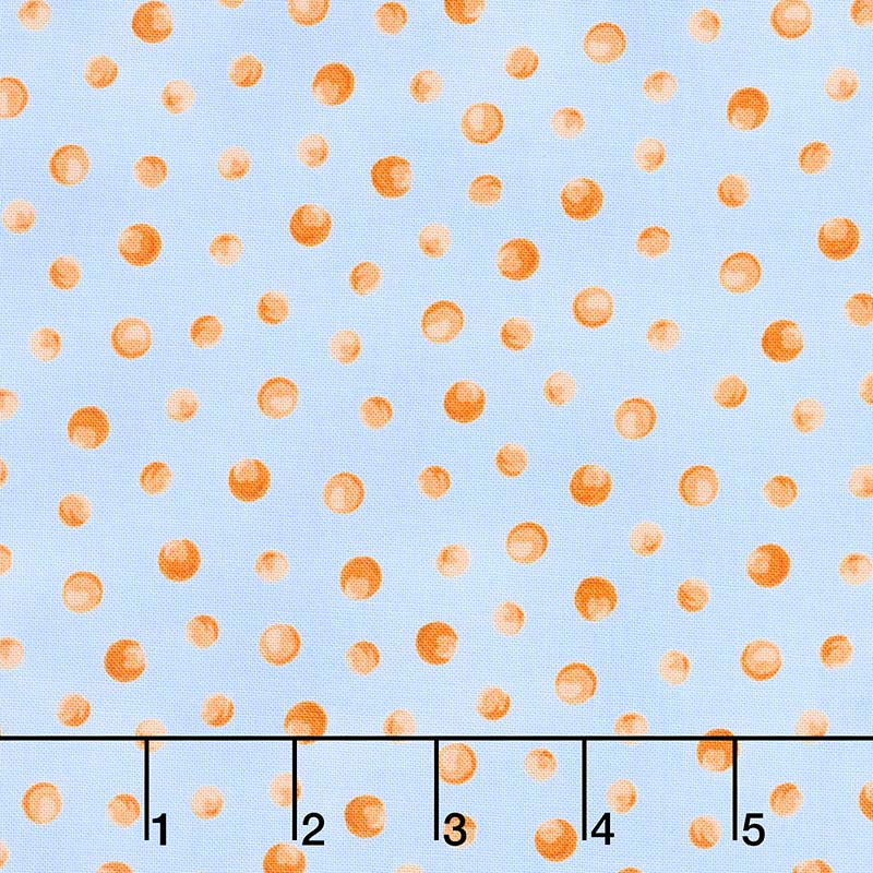 Fresh as a Daisy - Berry Dots Sky Blue Yardage