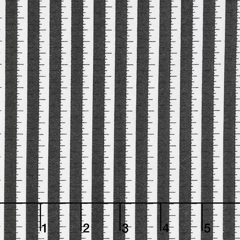 Costume Maker's Ball - Tape Measure Black Yardage