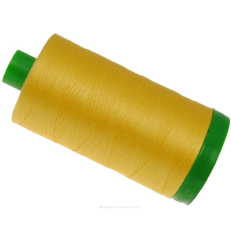 Aurifil 40 WT 100% Cotton Mako Large Spool Thread - Pale Yellow