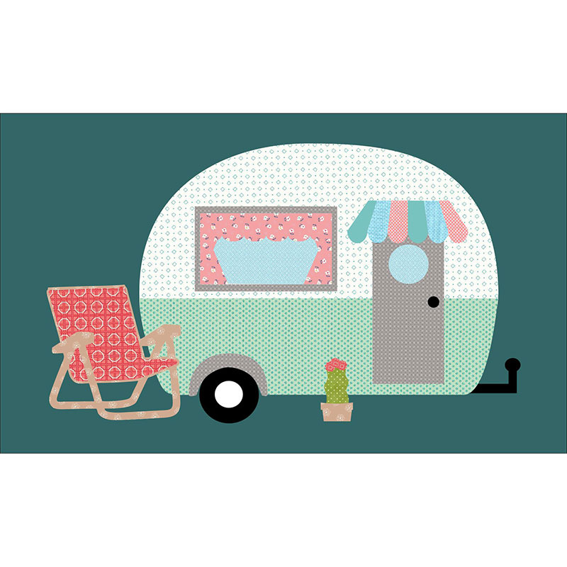 Happy Camper Laser Cut Quilt Kit Vintage Glampin' Ashley Gree...