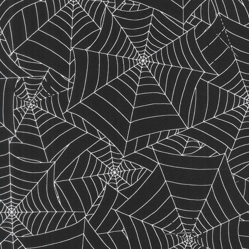 Costume Maker's Ball - Webs Black Yardage