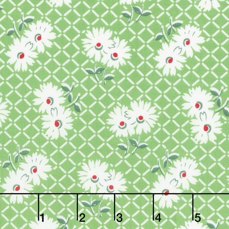 Sugar Sack II - Daisy Grid Grass Yardage