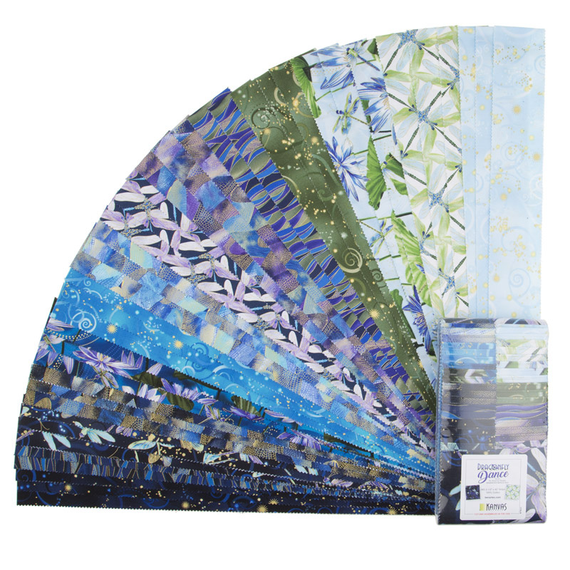 Dragonfly Dance Blue Metallic Strip-pies