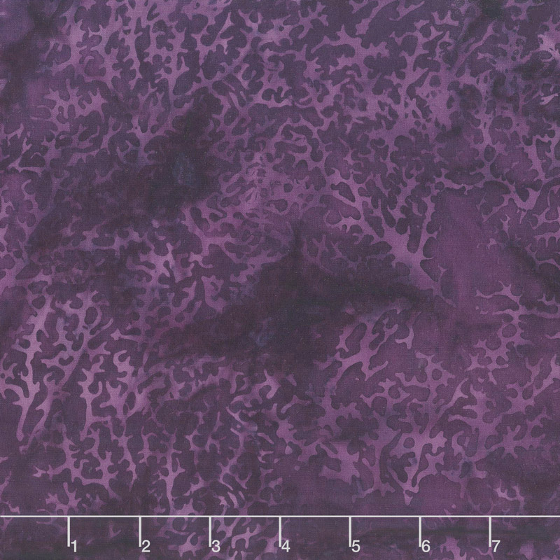 Crystal Sea Batiks - Coral Eggplant Yardage
