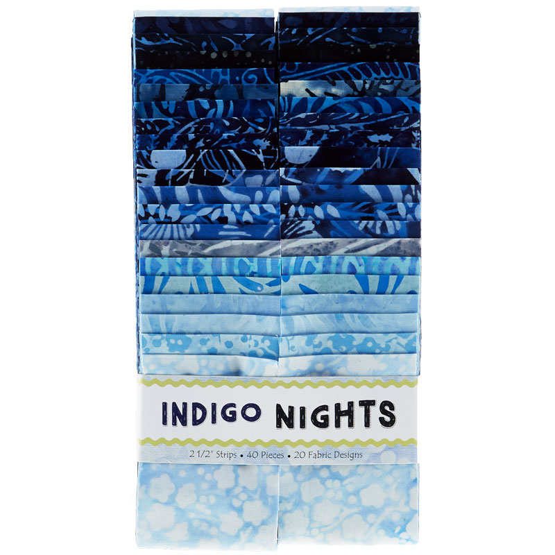 Indigo Nights Batiks Strips