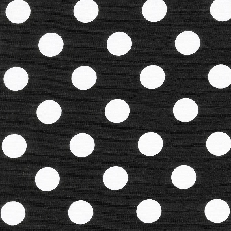 Black & White - Quarter Dot Black Yardage