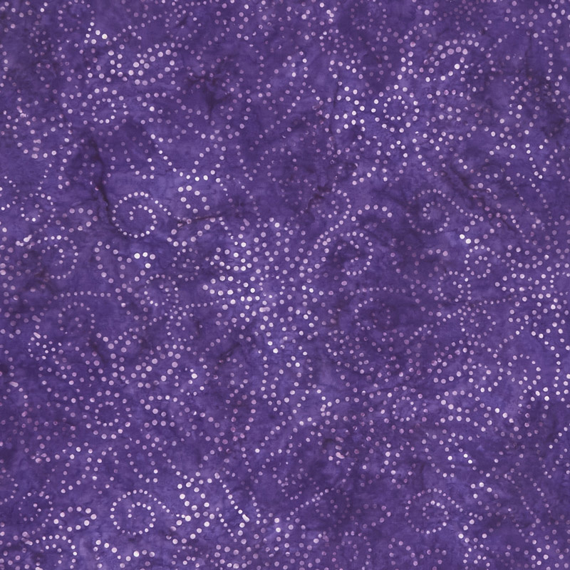 Kaleidoscope Floral Batiks - Medium Purple Yardage