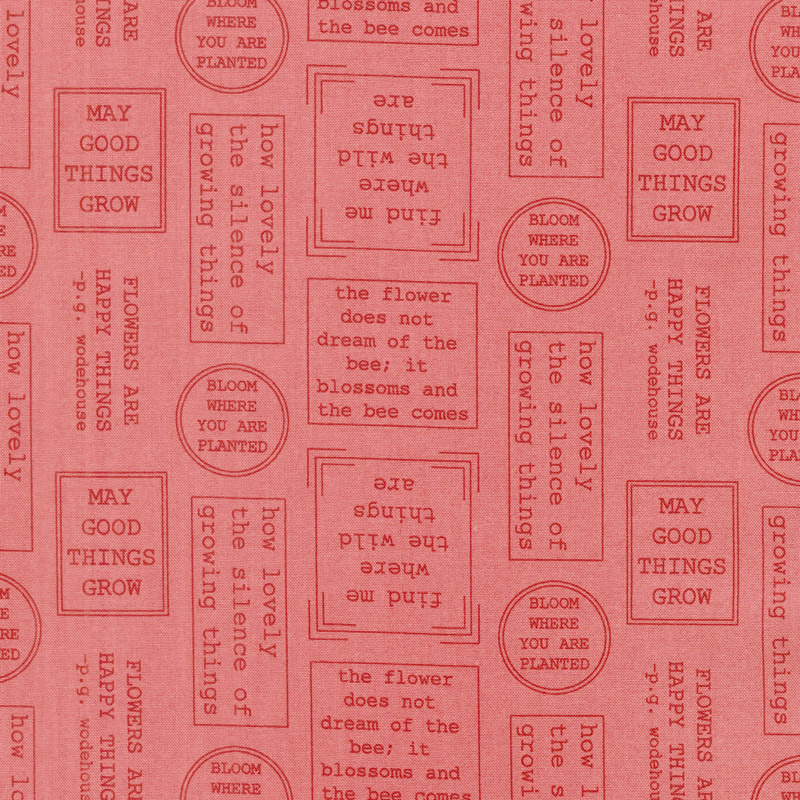 Lollipop Garden - Flowerspeak Raspberry Yardage