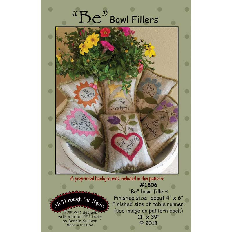 "Be" Bowl Fillers Pattern