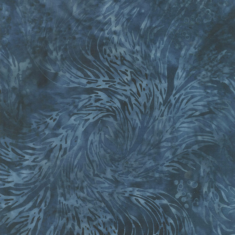 Brandywine Batiks - Swirl Kelp Dark Lagoon Yardage