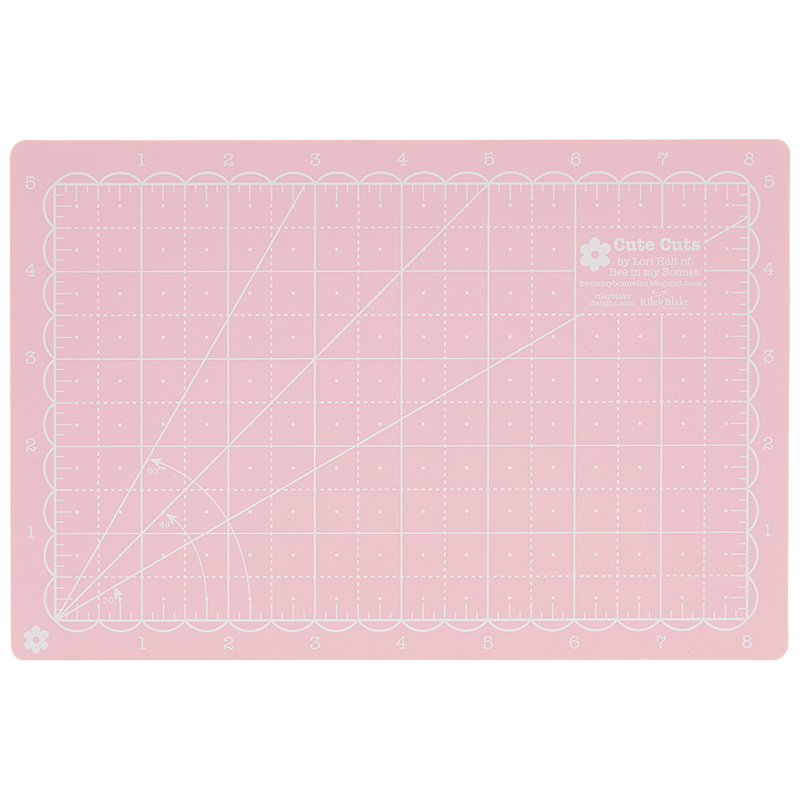 Lori Holt Cutting Mat 5" X 8" In Color Pink and Aqua Lori Holt