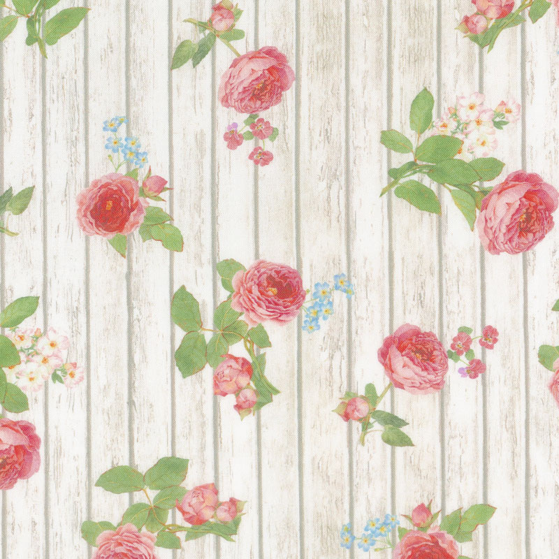 Farmhouse Rose - Wood Ivory Yardage