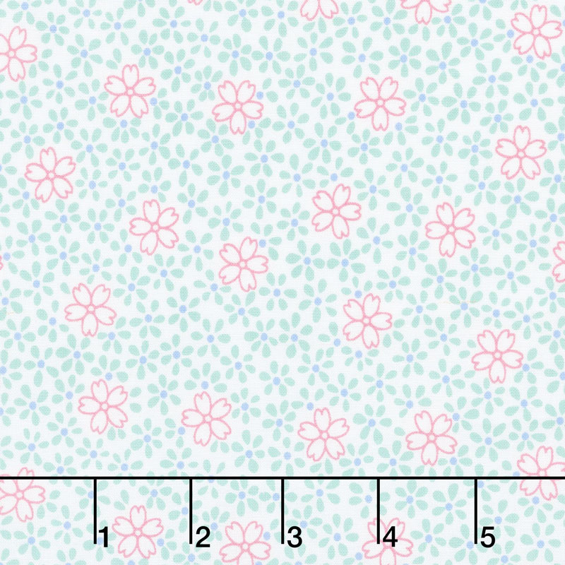 Penny's Dollhouse 2 - Flowers Aloe Yardage