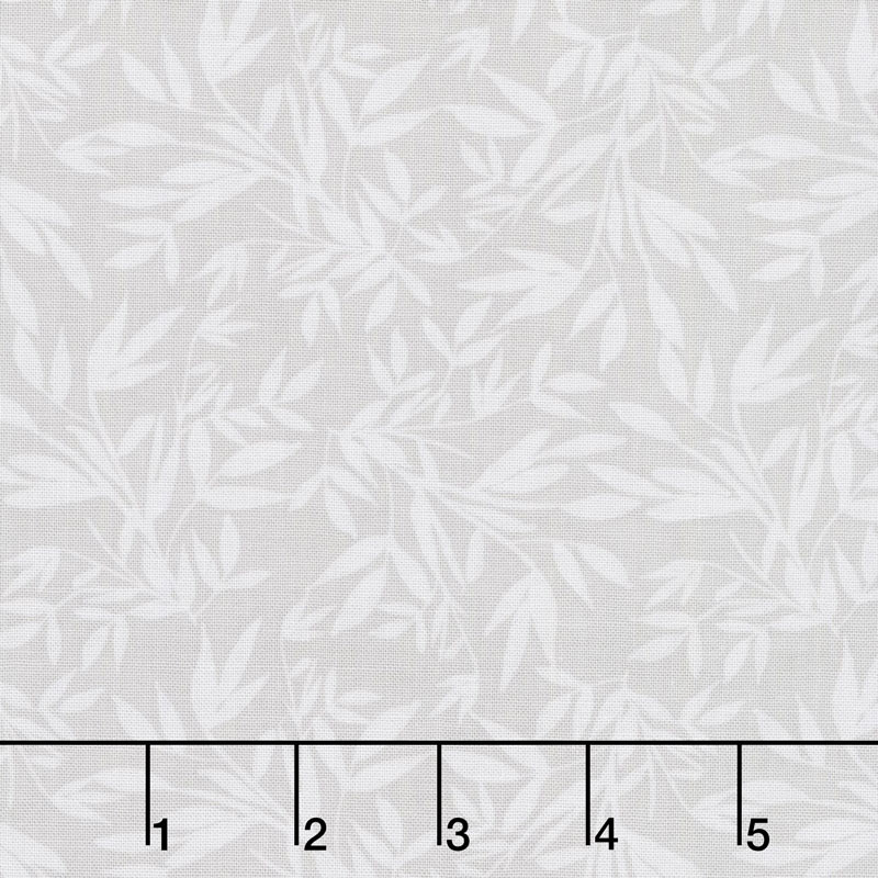 Blooms and Bobbins - Leaves Gray Yardage