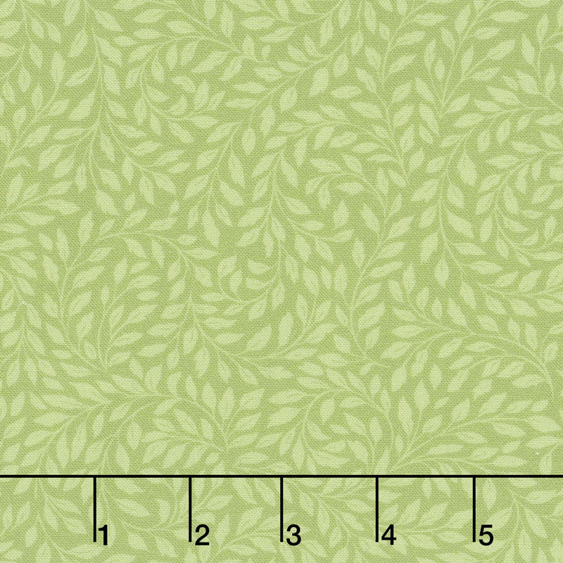 Alphonse Mucha - Leaves Sweet Pea Digitally Printed Yardage