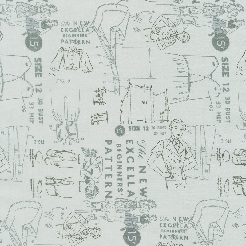 Modern Backgrounds More Paper - Cloth Pattern Zen Grey Yardage