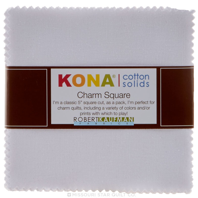 Kona Cotton - White Charm Pack