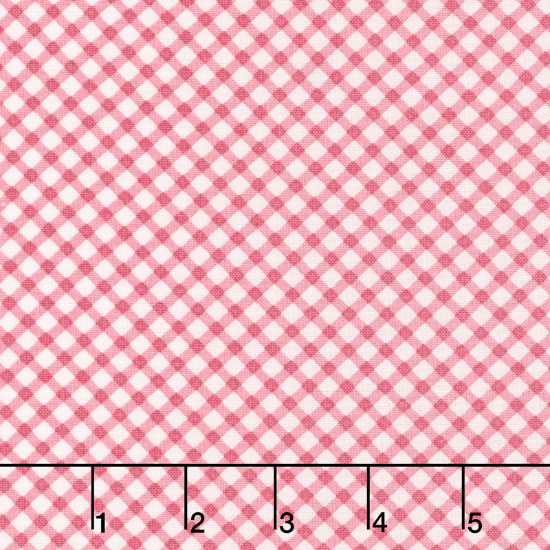 Amberley - Gingham Dark Peony Yardage