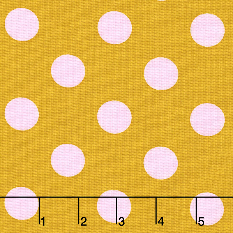 Tula Pink's All Stars - Pom Poms & Stripes Marigold Yardage