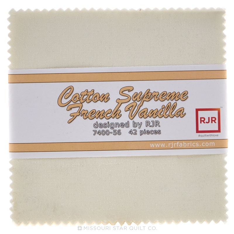 Cotton Supreme Solids French Vanilla Charm Pack