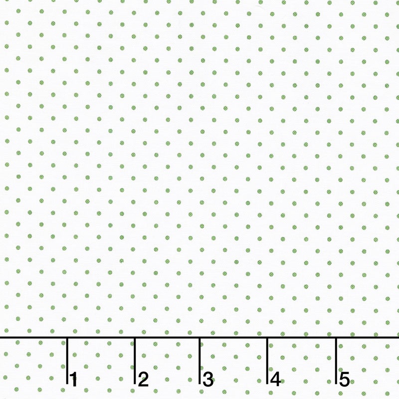 Swiss Dot - Swiss Dot Clover on White Yardage