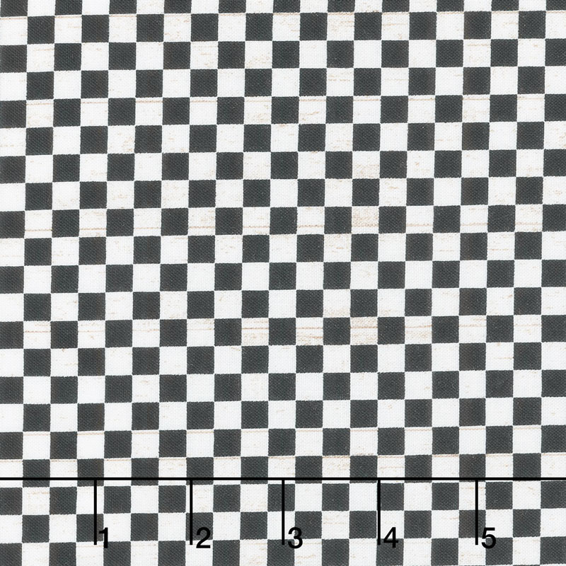 Free Range Fresh - Check White Black Yardage