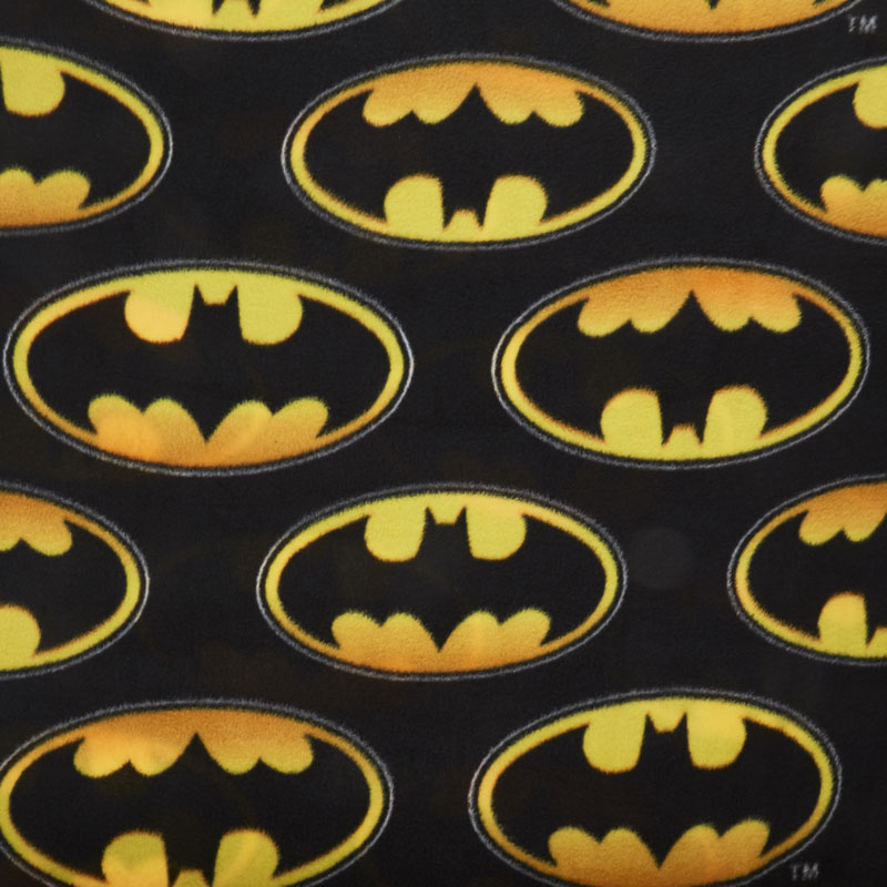 Fleece Licensed - Batman Logo Tossed Multi Yardage