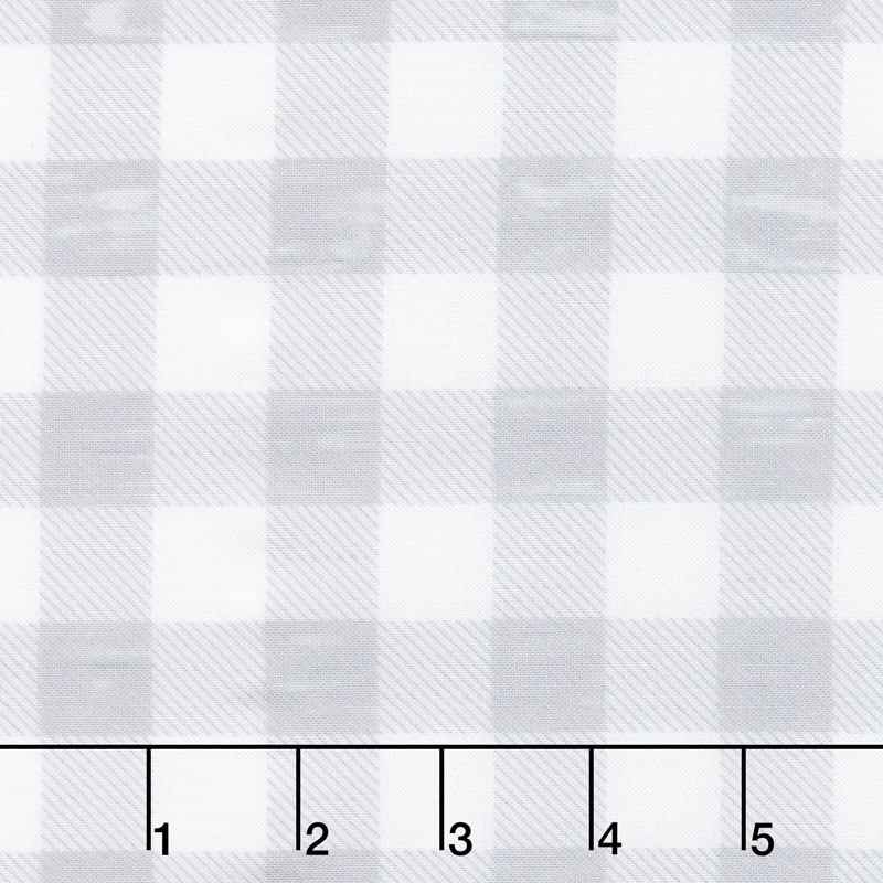 Snowy Wishes - Buffalo Check Gray Yardage