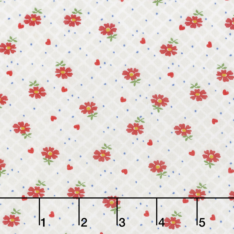 Sugar Sack - Floral Check Pearl Grey Yardage
