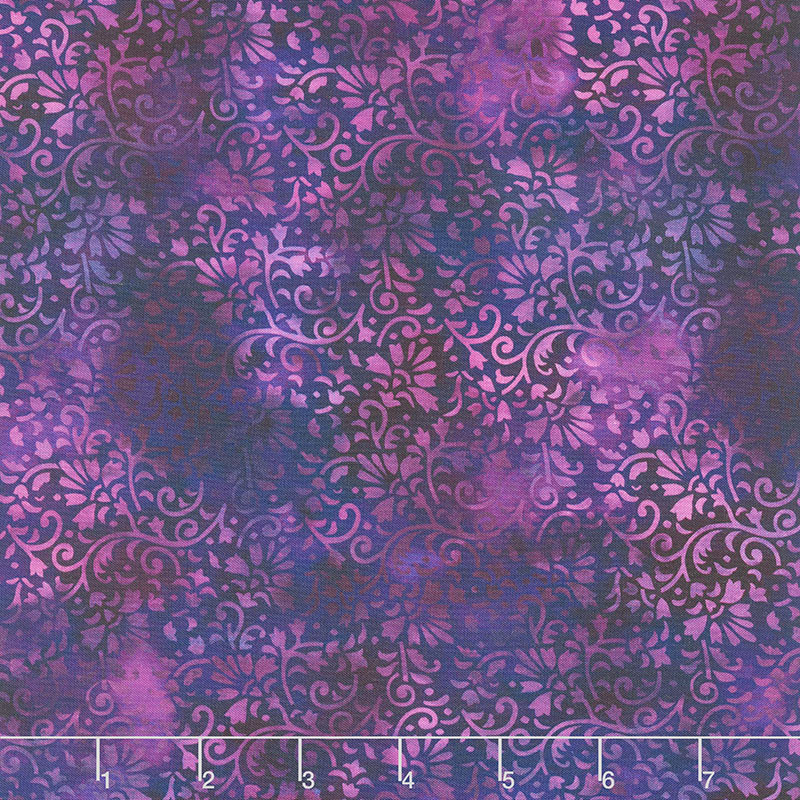 Rainbow of Jewels - Vines Purple Yardage