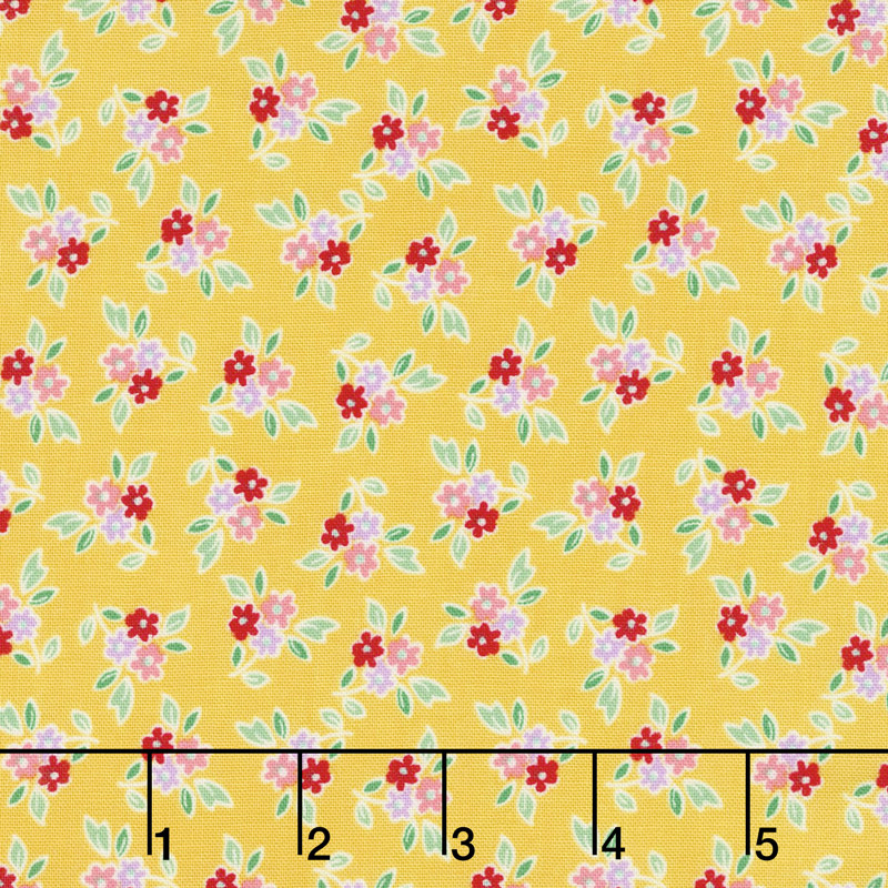 Mon Beau Jardin - Floral Yellow Yardage