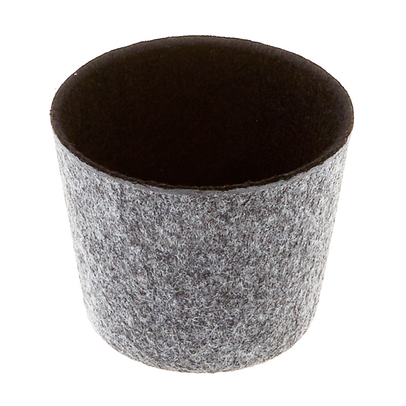 Felt Round Storage Bucket - Black
