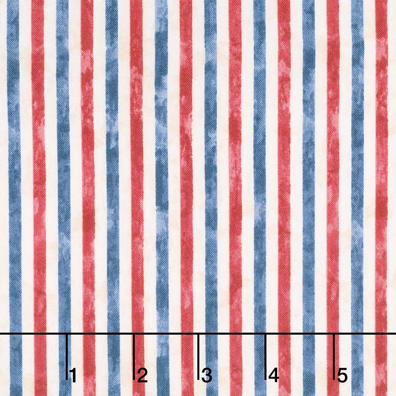 America, My Home - Stripes Multi Yardage