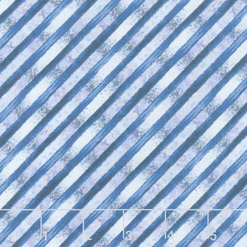 Bohemian Dreams - Stripe Blue Yardage