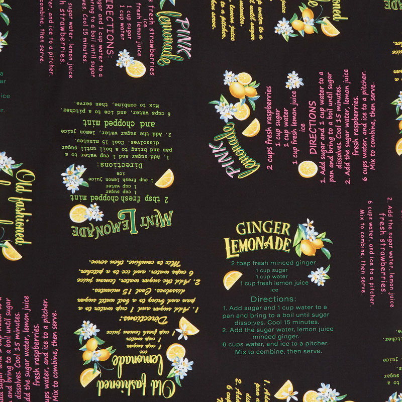Lemon Fresh - Make Lemonade Black Yardage