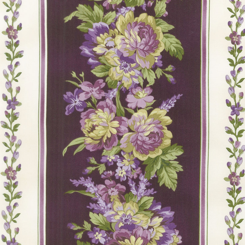 Aubergine - Elegant Stripe Aubergine Yardage