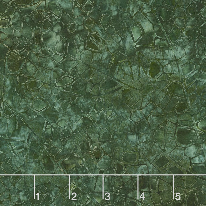 Artisan Batiks - Cornucopia 8 Mosaic Texture Evergreen Yardage