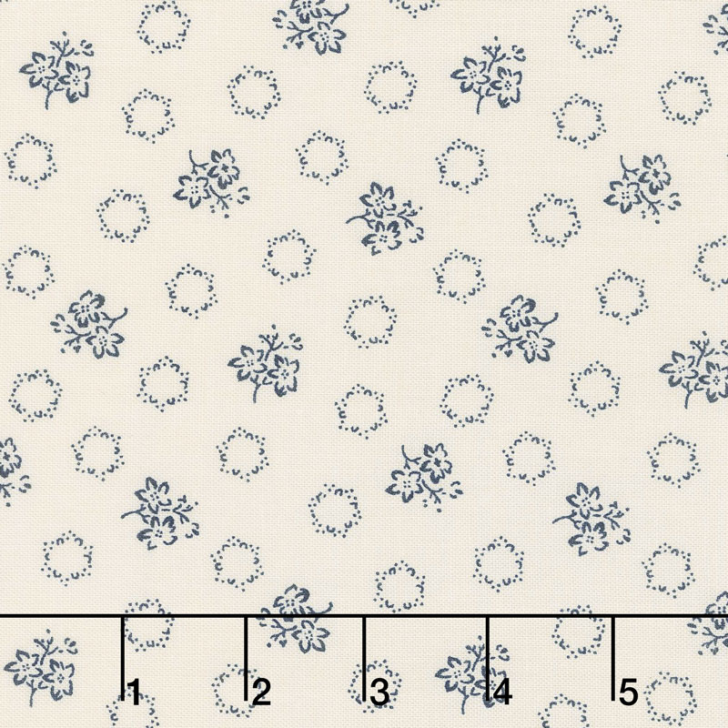 Abigail Blue - Geo Floral Cream Yardage