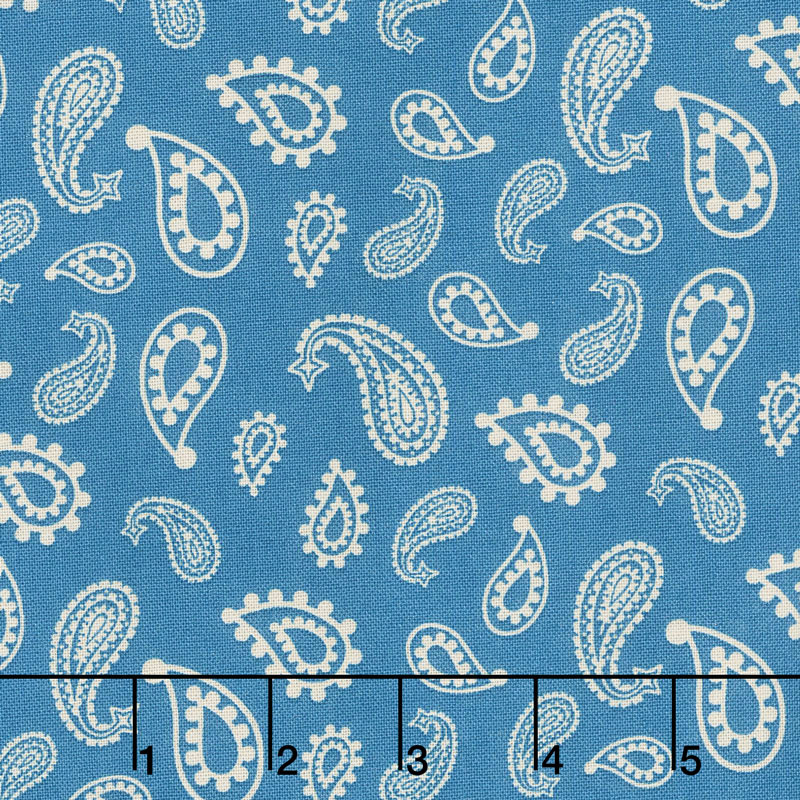 Cowboy Country - Bandana Blue Yardage
