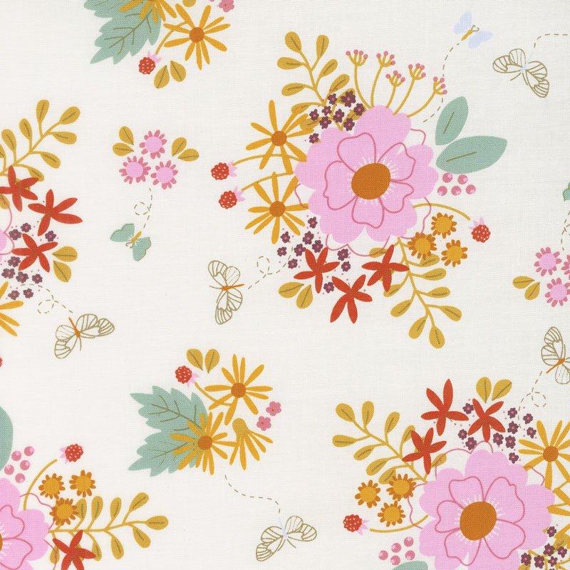 Wild Bouquet - Main Cream Yardage