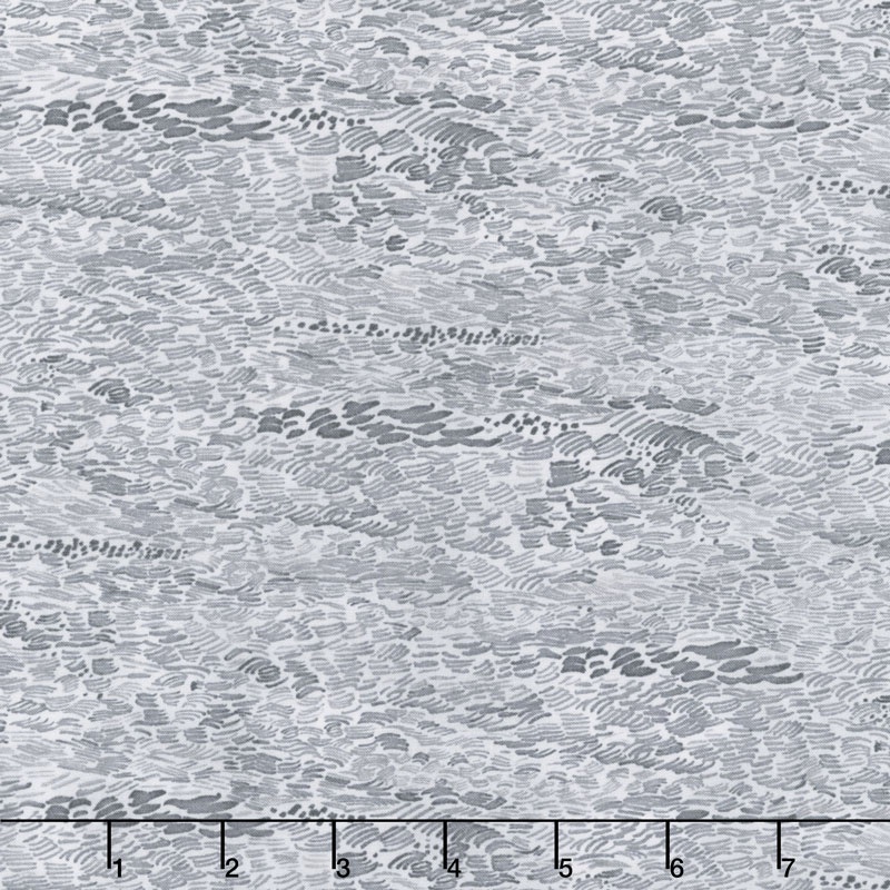 Vincent Van Gogh 3 - Sketch Marks Silver Yardage
